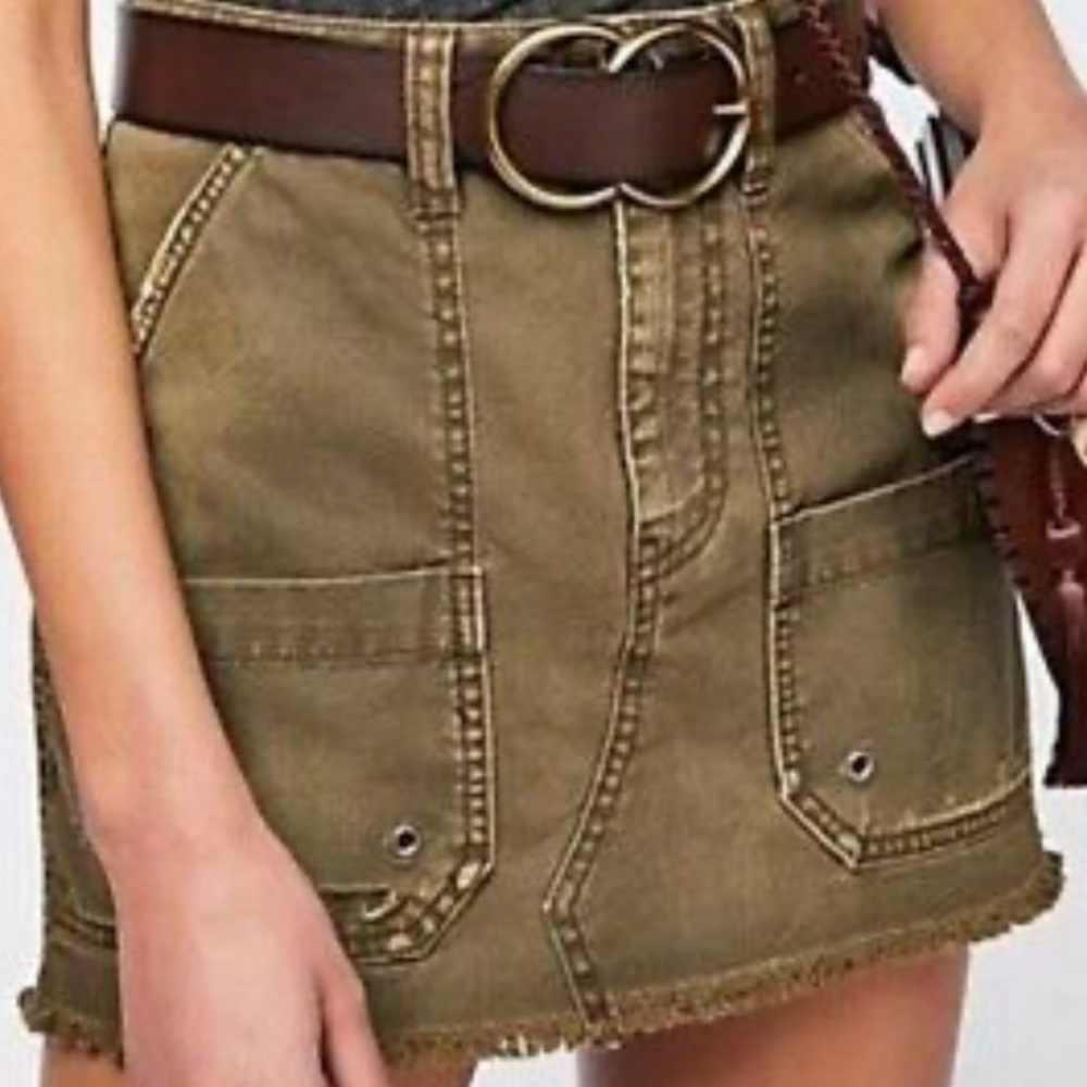 Free People Cargo Mini Skirt